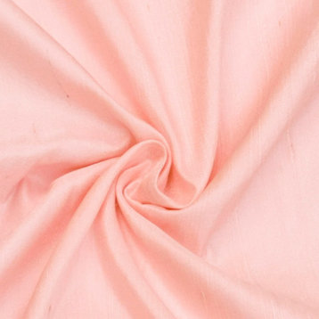 Peach Pink Pink Silk Dupioni Fabric By The Yard, 41 inches width, 13 Yards