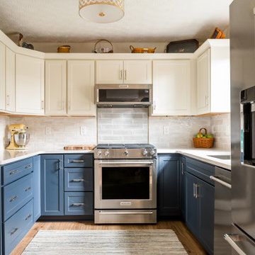 Transitional Kitchen Remodel With a New Bench Seating Area