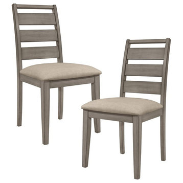 Lexicon Bainbridge 19.5" Wood Dining Room Side Chair in Gray (Set of 2)