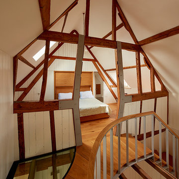 Original trusses of the cheese room.