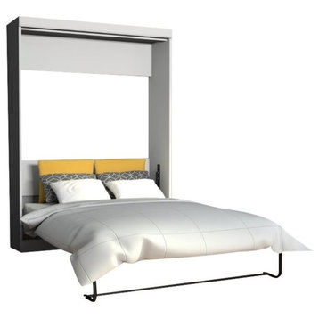 Pemberly Row Modern Wood Queen Wall Bed with Hardware Included in White