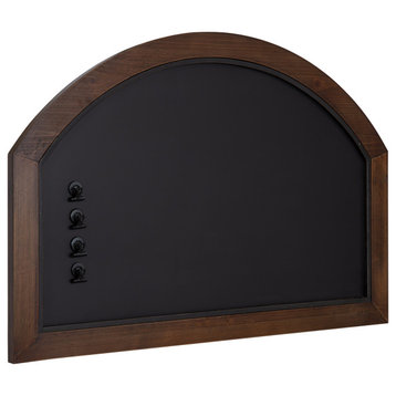 Haldron Framed Magnetic Chalkboard, Walnut Brown, 36x24