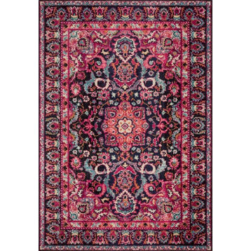 Navy Pink Nadia Area Rug by Loloi II, 10'0"x14'0"