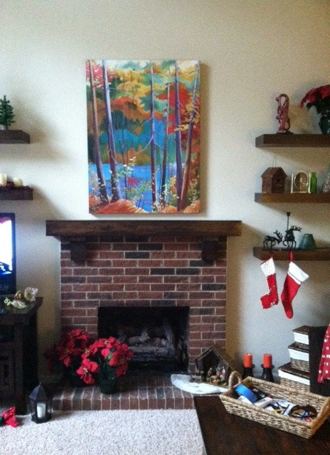 Fire place mantels & floating shelves