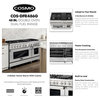 Cosmo Pro Double Oven Dual-Fuel Range 6 Burners w/ Griddle 48”