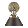 Aged Brass with Rubbed Bronze Shade
