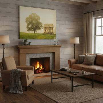 Abandoned House on Adams Dam Rd Landscape Photo Rustic Farmhouse Style Wall Art