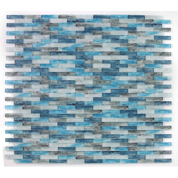 Art Ocean Casale Glass Tile Stack Series Blue 1x4 Mosaic tile for Walls
