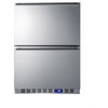Summit SPR627OS2D 3.4 Cu. Ft. Double Drawer Outdoor Refrigerator - Stainless