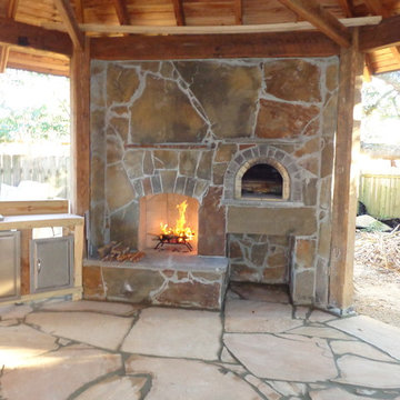 The Hammer Family Wood Fired Pizza Oven and Fireplace Combo in Louisiana