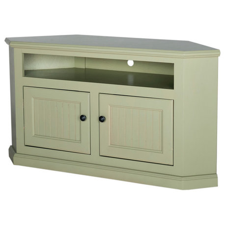 Eagle Furniture 40" Coastal Wide-Screen Corner TV Cart, Summer Sage