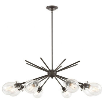-8 Light Chandelier in Modern/Contemporary Style-14 Inches tall and 40 inches