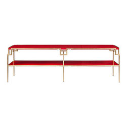 Worlds Away Red/Gold Helen Coffee Table - Coffee Tables