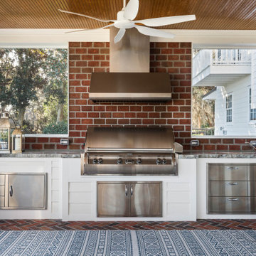 Southern Traditional Outdoor Kitchen/Addition