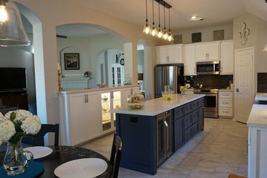 Transitional home design photo in Houston
