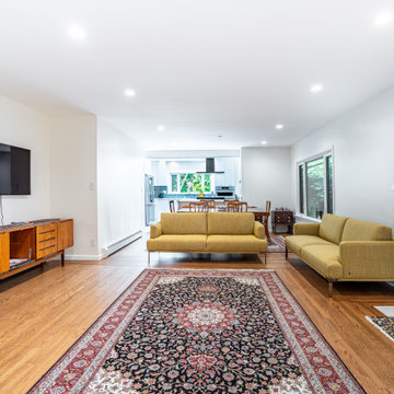 Open Concept Living Room Connecting to Dining and Kitchen – Kerrisdale Vancouver