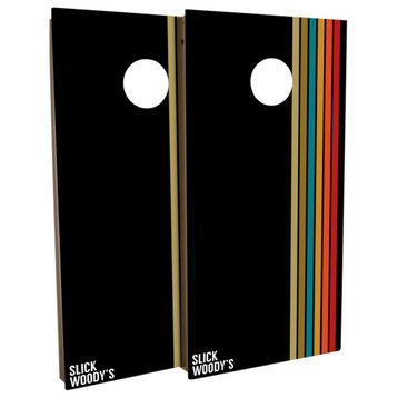 60's Stripes Cornhole Board Set, Includes 8 Bags