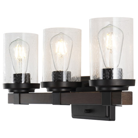 Bungalow Iron LED Vanity Light, Oil Rubbed Bronze, 3 Bulb