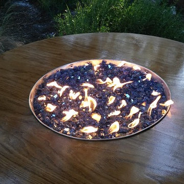 Wine Barrel Fire Pit Table