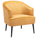Zuo Modern - Ranier Accent Chair Yellow - The Ranier Chair is wrapped with a polyester fabric and sits on wood legs.  This piece is the perfect boho Chic chair to warm any space, residential or hospitality.