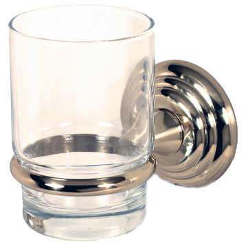 Alno A9070 Embassy Series Wall Mounted Glass Tumbler - Brass
