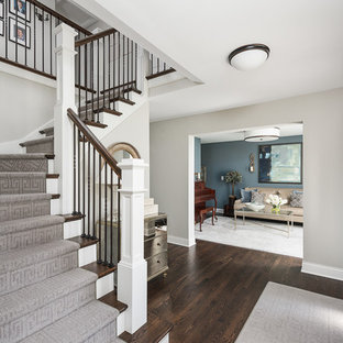 Transitional Kitchen and First Floor Flock Remodel - Naperville