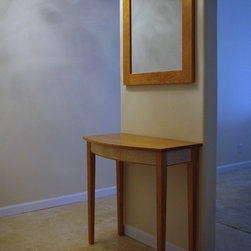 Cherry and Curly Maple Entry Table and Mirror - Furniture