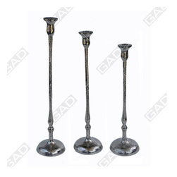 SLEEK & SILVER CANDLE STANDS - Candles & Candle Holders