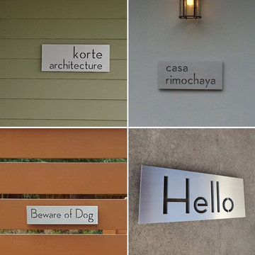 modern house numbers - plaques