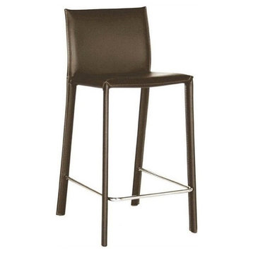 Baxton Studio Counter Stool in Brown (Set of 2)