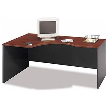 Bush Business Furniture Series C Bow Front Left Corner Desk Set in Hansen Cherry