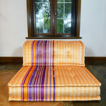 Bespoke fabric applied on Mah Jong sofa