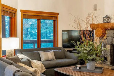 Inspiration for a rustic living room remodel in Other