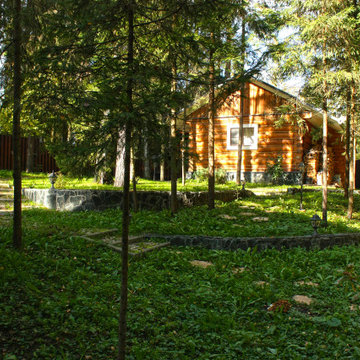 Ландшафтный дизайн дачного участка в лесу к/п "Лесной родник"