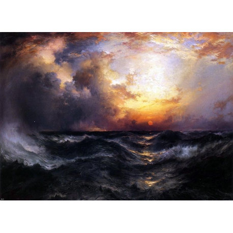 Thomas Moran Sunset in Mid-Ocean Wall Decal