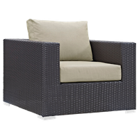 Modway Convene outdoor Patio Armchair, Espresso Beige