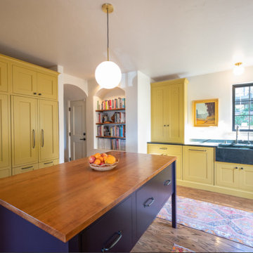 Custom Kitchen with Walnut Top Island - Berkeley, CA