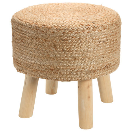 Thora Brown Jute Stool