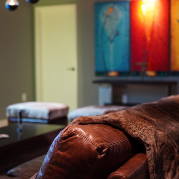 A High-Tech Basement Redesign Infused with Art and Innovation