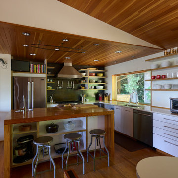 Caron & Brian's Mid-Century Kitchen, Dining & Living Room