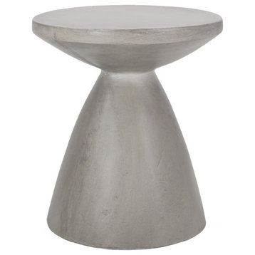 Inkwood Outdoor Lightweight Concrete Side Table, Concrete Finish