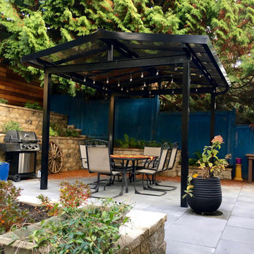 AFTER - Covered pergola with tinted glass roof