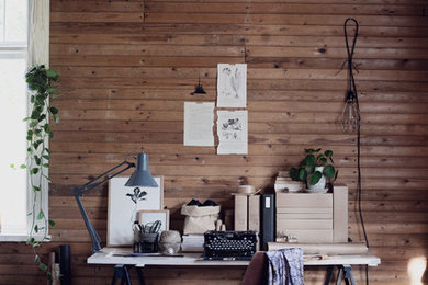 Inspiration for a country home office in Stockholm.
