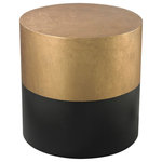 Elk Home - Dimond Home Black And Gold Draper Drum Table - The Black and Gold Draper Drum Table is handcrafted and measures 16"l x 16"w x 16"h. This LS Home wood table has a antique Gold and Black finish.