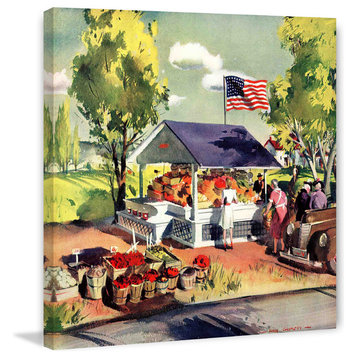 "Farmers Market" Painting Print on Canvas