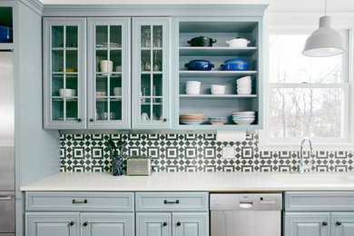 Elegant kitchen photo in New York