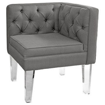 Provence Corner Chair, Silver
