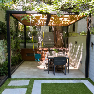 Kid friendly narrow garden