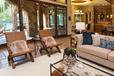 Living room - transitional living room idea in Austin