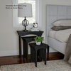 Lavish Home Nesting Tables, 3-Piece Set Mission Style, Black
